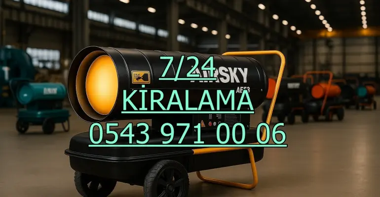 İnşaat Nem Kurutma Ekipmanları Mazotlu Isımak Isıtıcı Kiralık